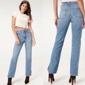Good American Good Boy Slit Hem Jeans